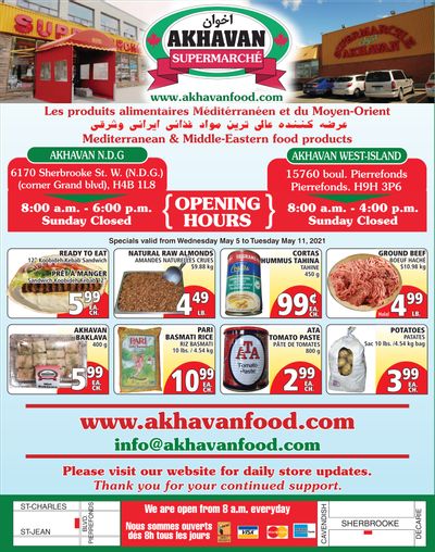 Akhavan Supermarche Flyer May 5 to 11