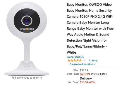 Amazon Canada Deals: Save 48% on Baby Monitor + 52% on Under Armour Socks + 40% Solar Mushroom Lamp + More Offers