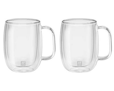 ZWILLING J.A. HENCKELS 39500-112 Sorrento Plus Double Wall Coffee Mug- 2 Piece Set, Glass