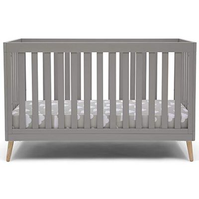 Delta Children Tucker 4-in-1 Convertible Crib - Grey w/Natural
