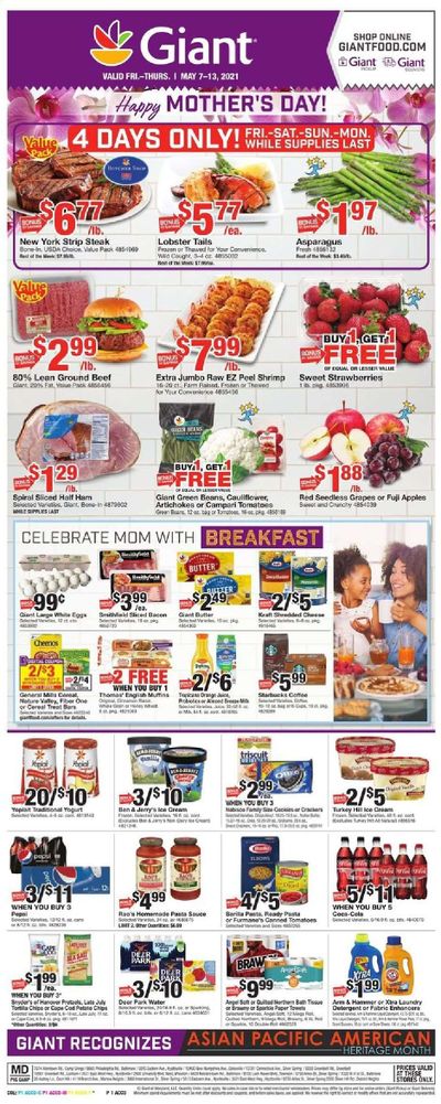 Giant Food (DE, MD, VA) Weekly Ad Flyer May 7 to May 13