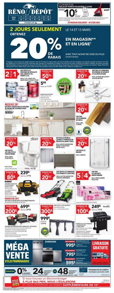 Reno Depot Flyer March 12 to 18