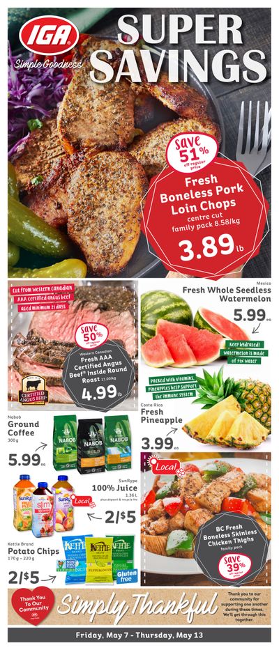 IGA Stores of BC Flyer May 7 to 13