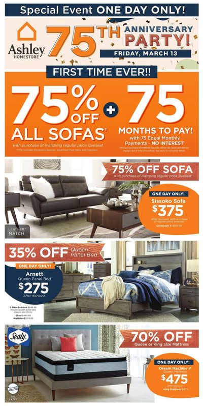 Ashley HomeStore (West) Flyer March 12 to April 1