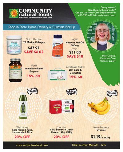 Community Natural Foods Flyer May 6 to 12