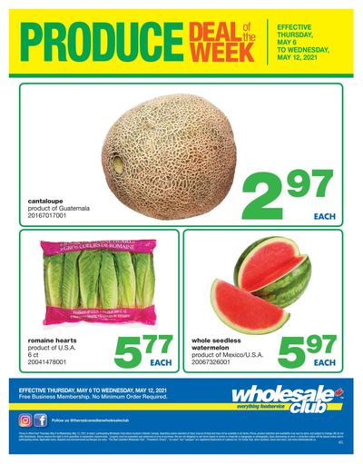 Wholesale Club (Atlantic) Produce Deal of the Week Flyer May 6 to 12