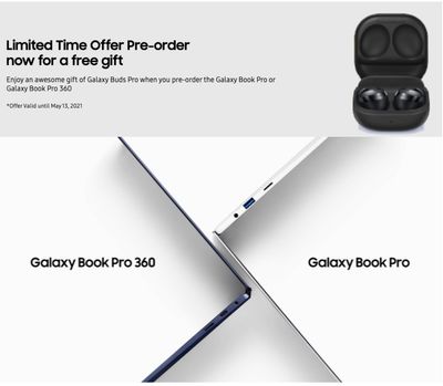 Samsung Canada Offers: FREE Galaxy Buds Pro When You Pre-Order Galaxy Book Pro or Galaxy Book Pro 360