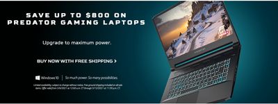 Acer Canada Sale: Save Up to $800 Off Gaming Laptops + Free Shipping