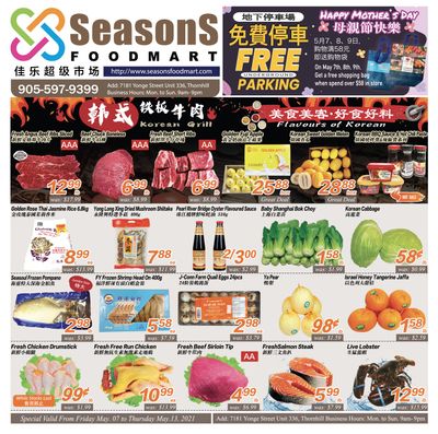 Seasons Food Mart (Thornhill) Flyer May 7 to 13