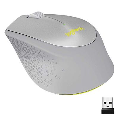 Logitech M330 Silent Plus Wireless Large Mouse, Grey - 910-004908