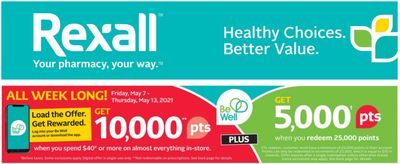 Rexall Canada Flyers Offers: Get 10,000 Be Well Points When You Spend $40 + 3 Day Sale + Hot Deals