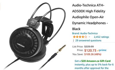 Amazon Canada Deals: Save 48% on Open-Air Dynamic Headphones + 38% on Electric Kettle + eGift Cards + More Offers