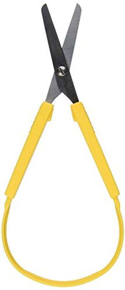 School Smart Loop Scissors, 8 Inches, Yellow,84838