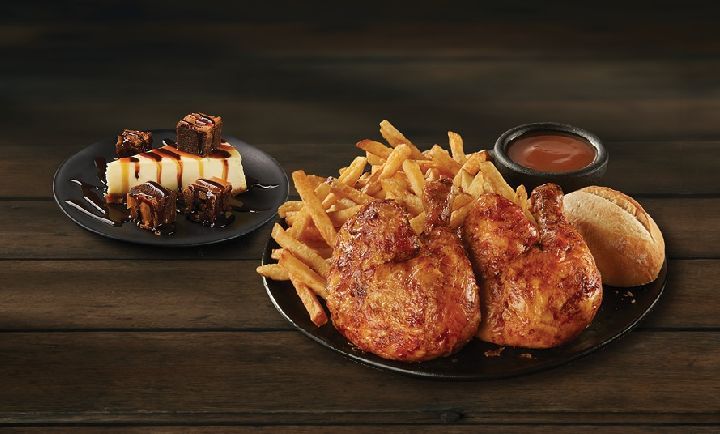 Double Leg Dinner & Chocolate Brownie Cheesecake at Swiss Chalet Double Leg Dinner & Chocolate Brownie Cheesecake at Swiss Chalet