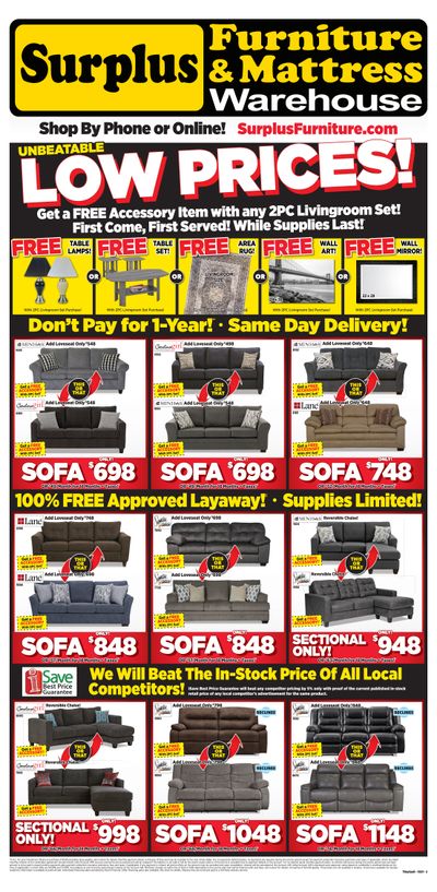 Surplus Furniture & Mattress Warehouse (Sault Ste Marie) Flyer May 10 to 30