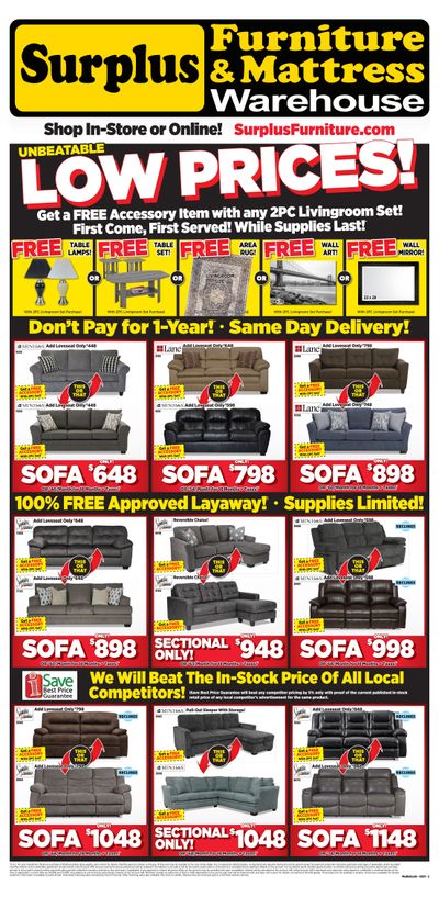 Surplus Furniture & Mattress Warehouse (Medicine Hat) Flyer May 10 to 30