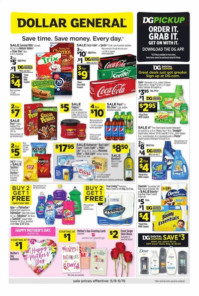 Dollar General (CA) Weekly Ad Flyer May 9 to May 15