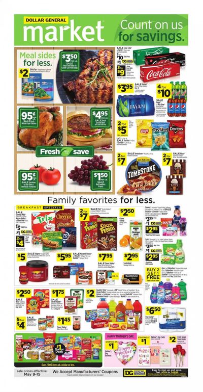 Dollar General (IN, OH) Weekly Ad Flyer May 9 to May 15
