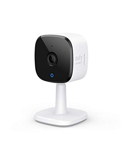 eufy Security 2K Indoor Cam, Home Security Indoor Camera, Human and Pet AI, Works with Voice Assistants, Night Vision, Two-Way Audio, MicroSD Card Required, HomeBase Not Required