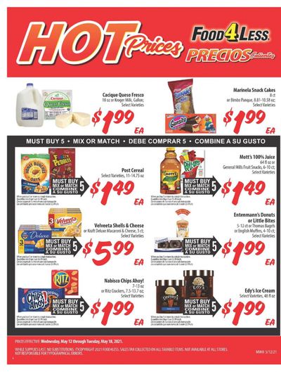 Food 4 Less (IL) Weekly Ad Flyer May 12 to May 18