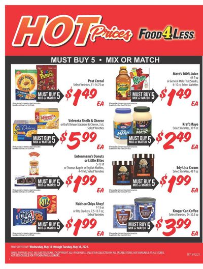 Food 4 Less (IN) Weekly Ad Flyer May 12 to May 18