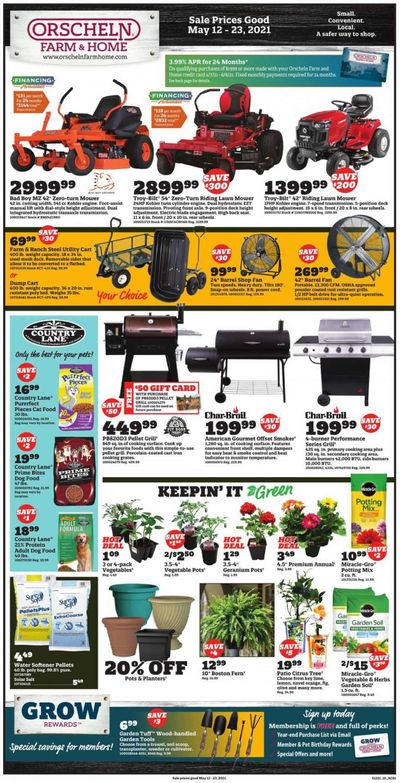 Orscheln Farm and Home (IA, IN, KS, MO, NE, OK) Weekly Ad Flyer May 12 to May 23