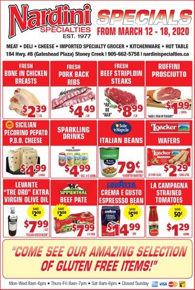 Nardini Specialties Flyer March 12 to 18