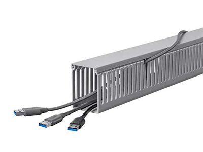 Monoprice Open Slot Wiring Raceway Duct with Cover, 6 Feet Long
