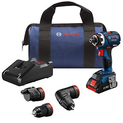 BOSCH GSR18V-535FCB15 18V EC Brushless Connected-Ready Flexiclick 5-in-1 Drill/Driver System with (1) CORE18V 4.0 Ah Compact Battery