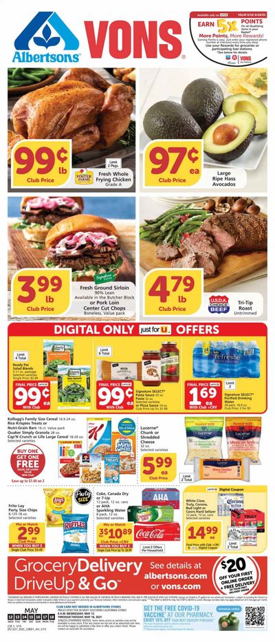 Vons (CA) Weekly Ad Flyer May 12 to May 18