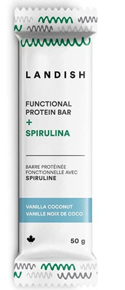 Landish Nutrient-Dense Functional Protein Bar Boosted With 100% USDA Organic Non-Irradiated Spirulina For $16.99 At Amazon Canada 