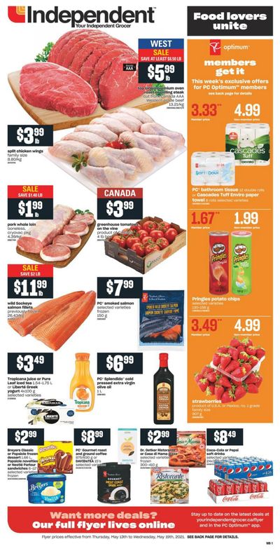 Independent Grocer (West) Flyer May 13 to 19