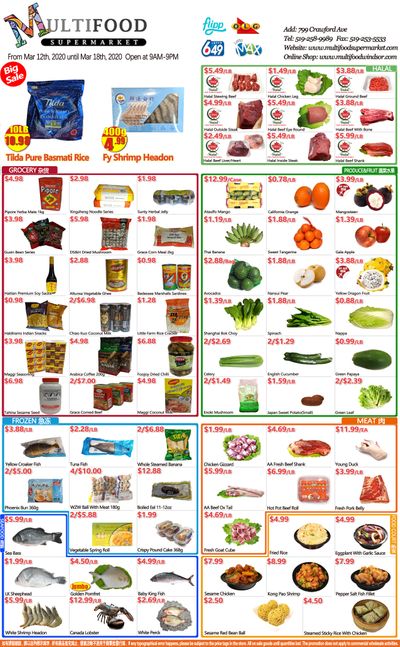 MultiFood Supermarket Flyer March 12 to 18