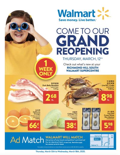 Walmart Supercentre (Richmond Hill South, ON) Flyer March 12 to 18