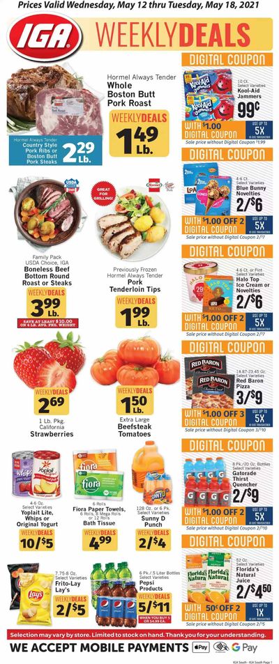 IGA Weekly Ad Flyer May 12 to May 18