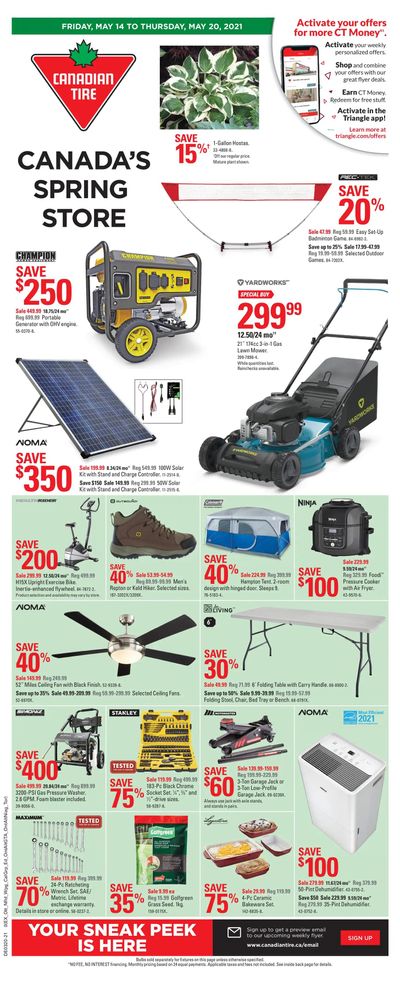 Canadian Tire (West) Flyer May 14 to 20 Canadian Tire (West) Flyer May 14 to 20