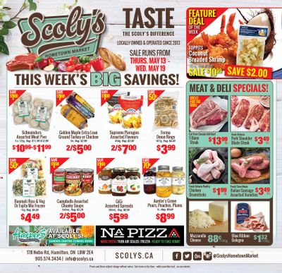 Scoly's Hometown Market Flyer May 13 to 19