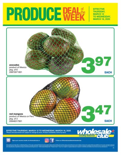 Wholesale Club (Atlantic) Produce Deal of the Week Flyer March 12 to 18