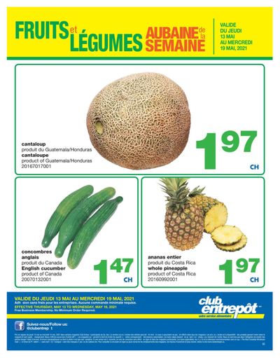 Wholesale Club (QC) Produce Deal of the Week Flyer May 13 to 19