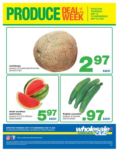 Wholesale Club (West) Produce Deal of the Week Flyer May 13 to 19