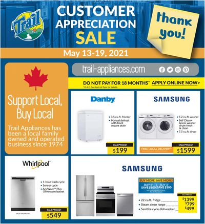 Trail Appliances (AB & SK) Flyer May 13 to 19