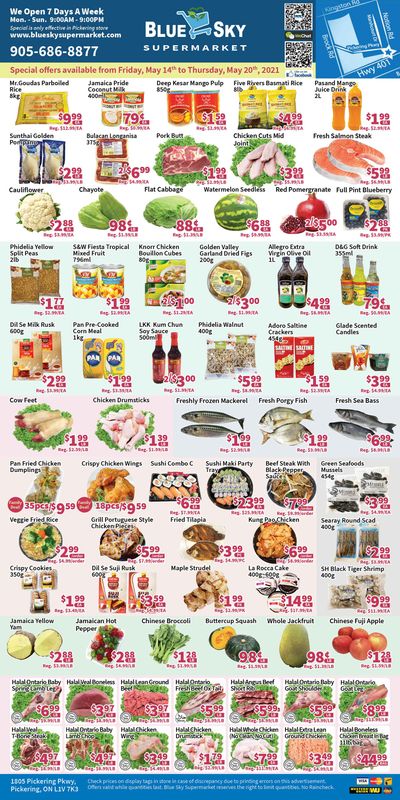 Blue Sky Supermarket (Pickering) Flyer May 14 to 20