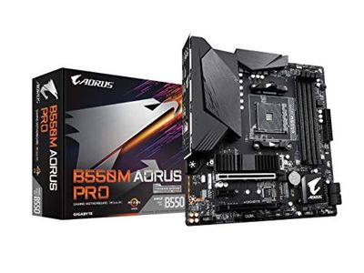 GIGABYTE B550M AORUS PRO (AM4 AMD/B550/Micro ATX/Dual M.2/SATA 6Gb/s/USB 3.2 Gen 2/PCIe 4.0/HDMI/DVI/DDR4/Motherboard)