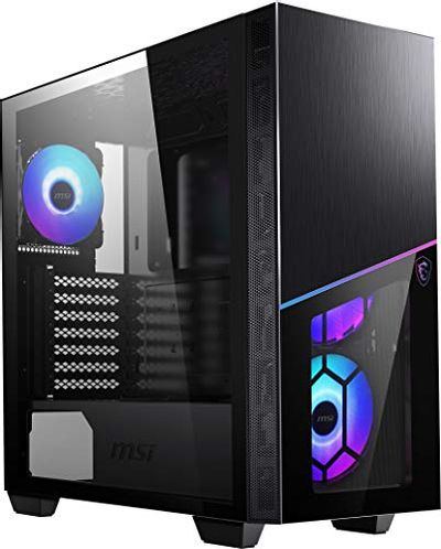 MSI MPG Series Premium Mid-Tower Gaming PC Case: Tempered Glass Side Panel, Liquid Cooling Support up to 360mm Radiator, Two-Tone Design, MPG SEKIRA 100R