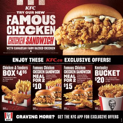 KFC Canada Coupons (ON), until July 4, 2021