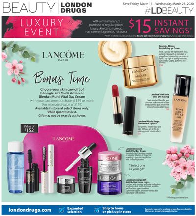 London Drugs Luxury Event Flyer March 13 to 25