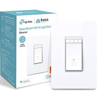 Kasa Smart Dimmer Switch by TP-Link (HS220) - Single Pole, Neutral Wire Required, WiFi Light Switch for LED Lights, Works with Google Assistant, UL Certified, 1-Pack
