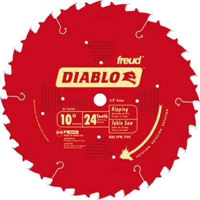 Freud D1024X Diablo 10-Inch 24-Tooth ATB Ripping Saw Blade with 5/8-Inch Arbor and PermaShield Coating, (D1024X) on Sale for $ 29.95 (Save $ 5.00) at Amazon Canada