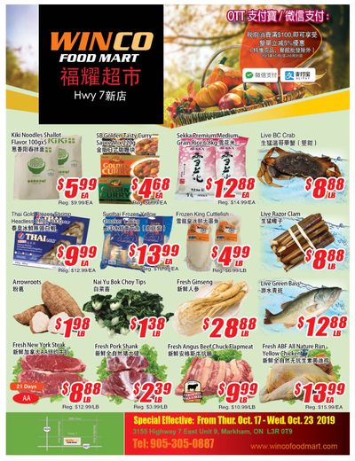 WinCo Food Mart (HWY 7) Flyer October 17 to 23
