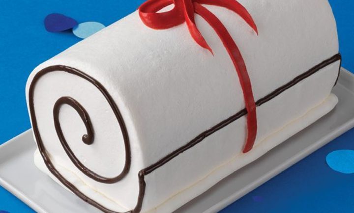 The Diploma Roll Cake at Baskin Robbins The Diploma Roll Cake at Baskin Robbins